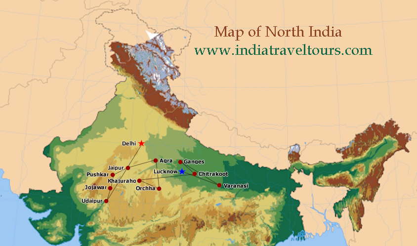 Map North India
