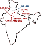 map of wild life tour